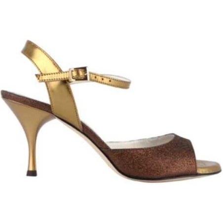 Scarpa da tango A1 Glitter Bronzo Tacco 6