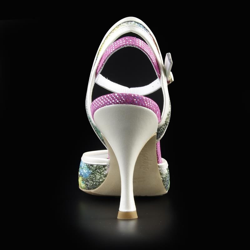 A2 Glittery Flowers heel 9 cm