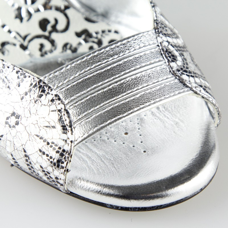 A21 Argento Mosaico Tacco 8 cm