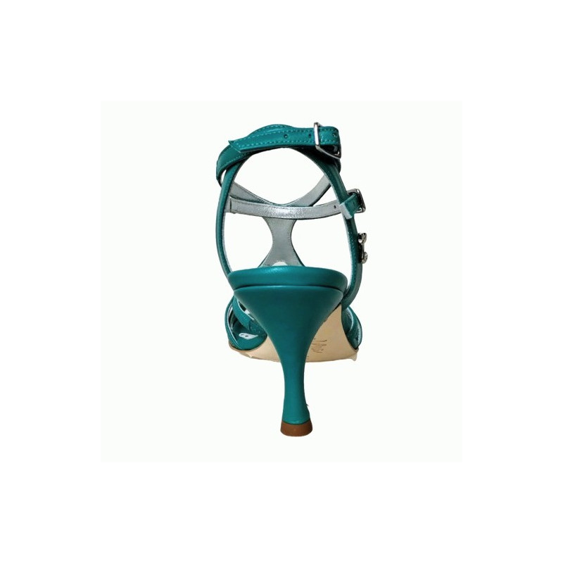 A11Bis Verde Smeraldo Heel 7 cm Leather sole Regular fit