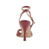 Scarpa da tango donna in camoscio stampa fiori color rosa  | Tangolera Shoes