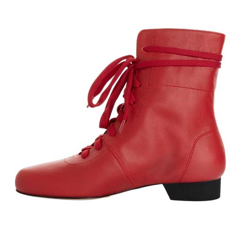 Women's tango shoe in red Nappa leather | Tangolera Shoes