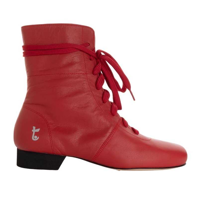 Women's tango shoe in red Nappa leather | Tangolera Shoes