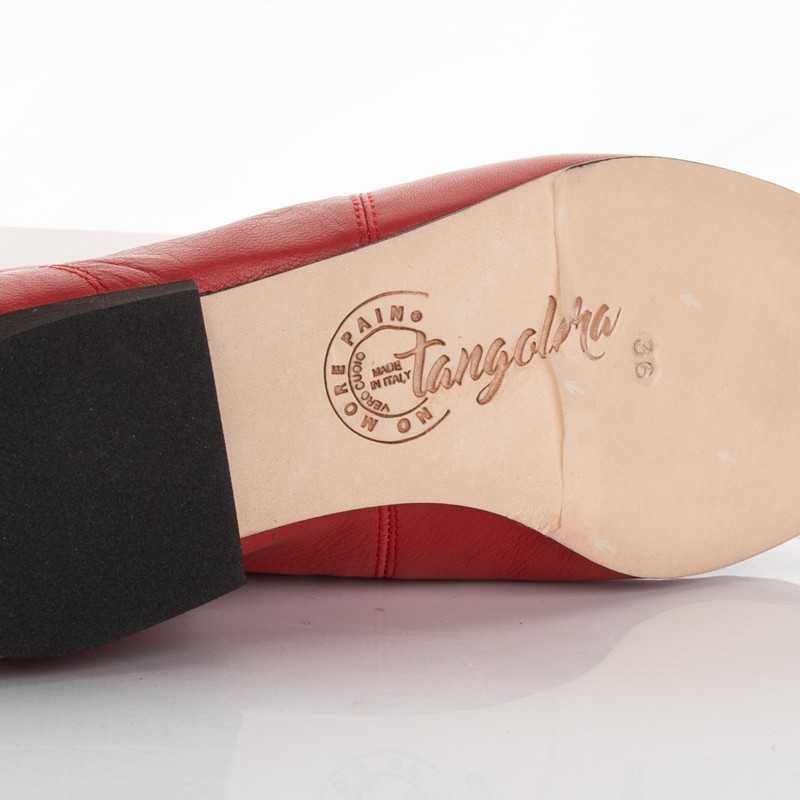Women's tango shoe in red Nappa leather | Tangolera Shoes