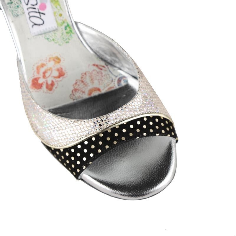N1CL Argento Cangiante Tacco 6 cm – Scarpe da Tango Necesita Italian Tango Shoes
