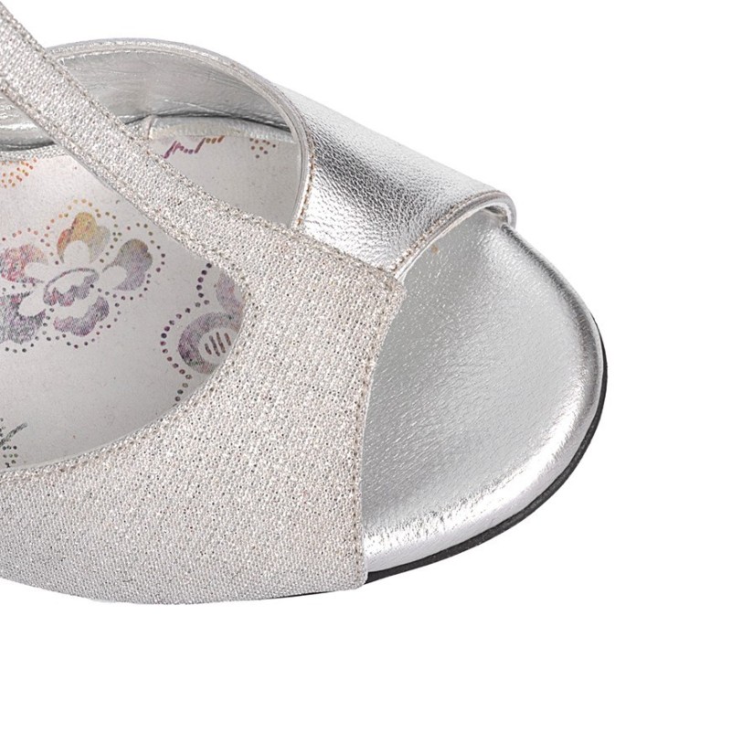 N11B Argento Tacco 9 cm – Scarpe da Tango Necesita Italian Tango Shoes