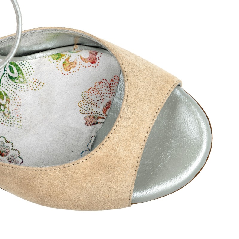 N12 gancho gamuza beige Tacco 9 cm – Scarpe da Tango Necesita Italian Tango Shoes