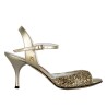 A1 Glitter Platino heel 7 cm BANDOLERA BRAND