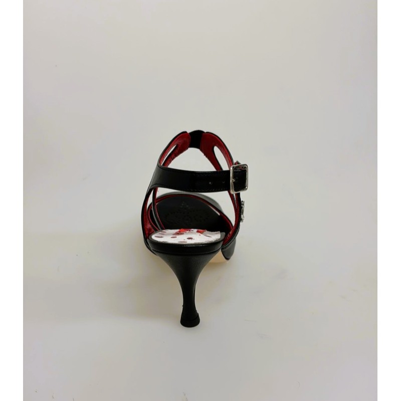 Scarpa da tango donna A25 Total Black Tacco 7 cm | Tangolera Shoes