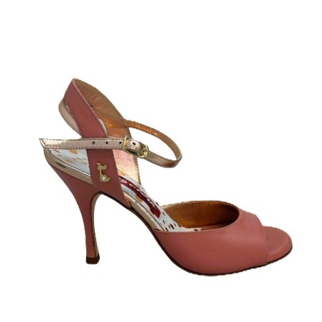 Scarpa da tango donna A2 Nappa Rosa Antico Tacco 9 cm  CON PICCOLO DIFETTO  | Tangolera Shoes