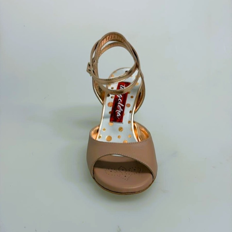 Scarpa da tango donna A2CL Nappa Beige Tacco 7 cm  CAMPIONE  | Tangolera Shoes