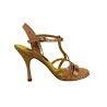 Scarpa da tango donna A11 Pitoncino Rame Tacco 9 cm CAMPIONE Tangolera Shoes
