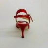Scarpa da tango donna A6 Rosso Vernice Calzata Stretta Tacco 7 cm CAMPIONE | Tangolera Shoes
