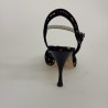 Scarpa da tango donna A1 Pizzo Nero Carne Macramè Tacco 6 cm  | Tangolera Shoes
