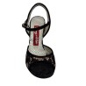 Buy A1 Pizzo Nero Carne Macramè Heel 9 cm