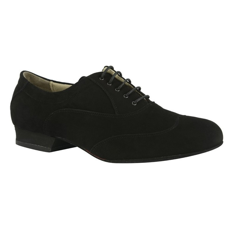 100 Camoscio Nero Suola Cuoio