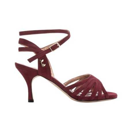 A33 Bordeaux Camoscio  Heel 9 cm