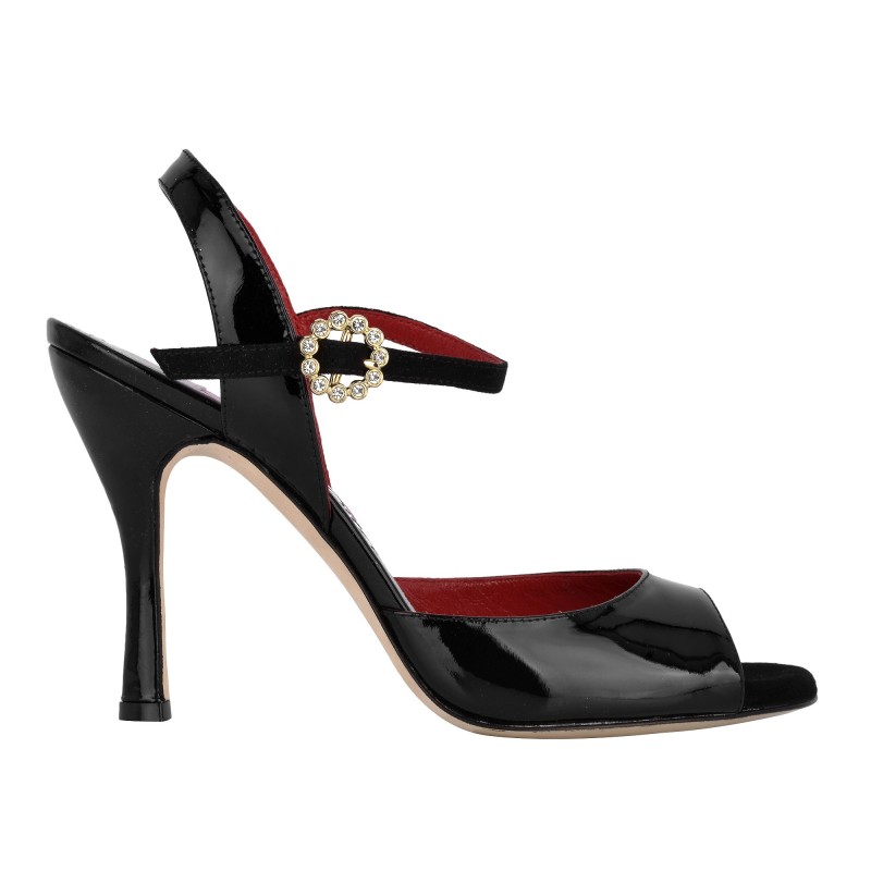 N1 paseo charol negro Tacco 9 cm
