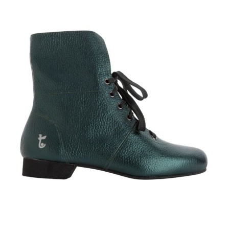 Stivaletto Donna Verde Suola Bufalina  CON PICCOLO DIFETTO