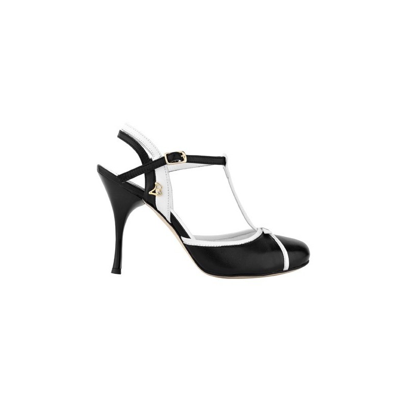 Buy A14DOLL Nappa Nera Bianca Heel 9 cm